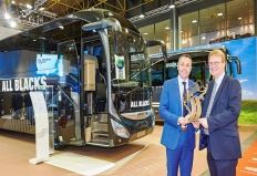 International Coach of the Year 2016 trophy presented to Iveco Bus in Kortrijk